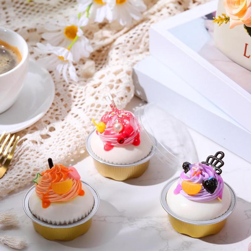 150 Count Baking Cups with Lids, 1.6 Oz Muffin Cupcake Liners Aluminum Foil Mini gallery