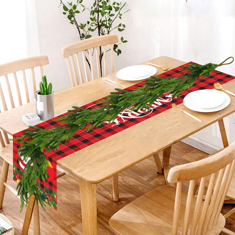 Gllbtpt 2Pcs Christmas Norfolk Pine Garland 9 Ft Artificial Green Garland gallery