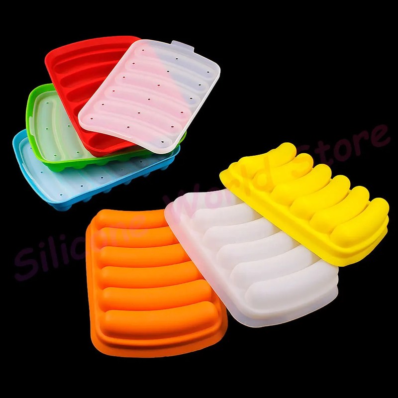 Silicone Sausage Mold with Lid Baby Food Ham Hot Dog Baking Kitchen Tool gallery