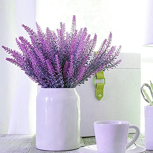 Artificial Lavender, Faux Plastic Plants Fake Flowers Bouquet Home Bridal gallery