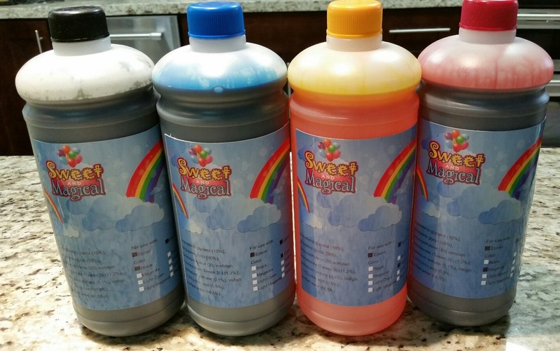 Edible Ink Refill Kit for Canon & Epson Printers 1000 ml 4 bottles