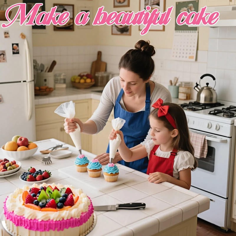 Reusable Piping Bags and Tips Set - 16inch Pastry Bags for Cake Decorating, C... gallery