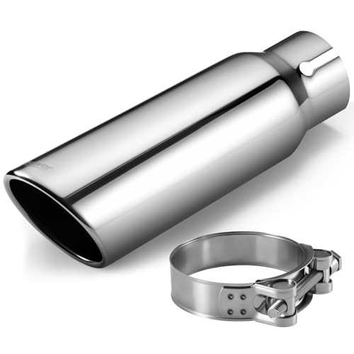 Exhaust Tip 3" Inlet, 3” Inlet 4” Outlet 12” Long Stainless Steel Polished gallery