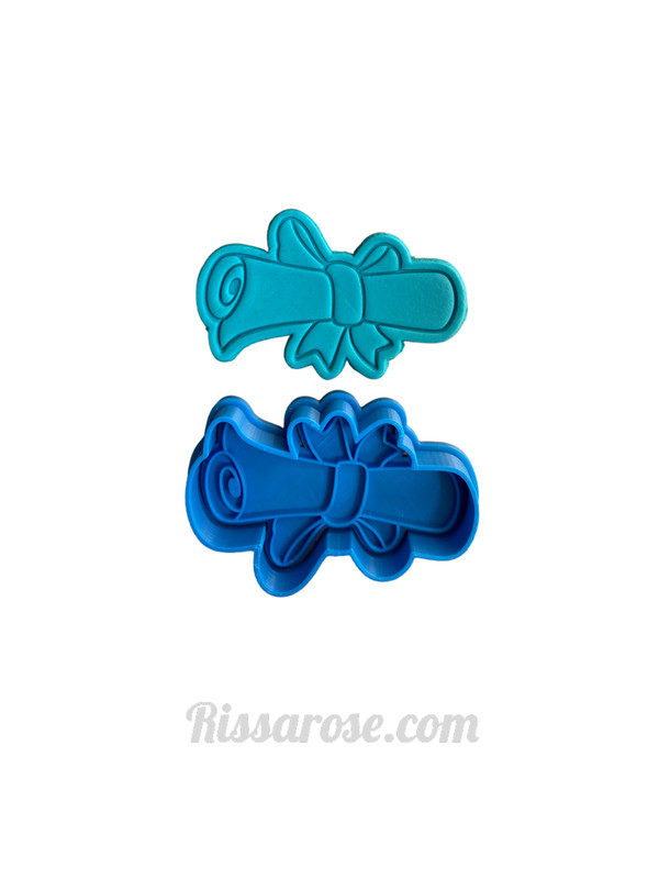 Graduation Cap Hat Scroll cookie cutter fondant stamp End of year School Kindy gallery