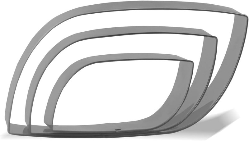 Modern Plaque Cookie Cutter Set – 5”,4”,3” – 3 Piece – Stainless Steel Silver