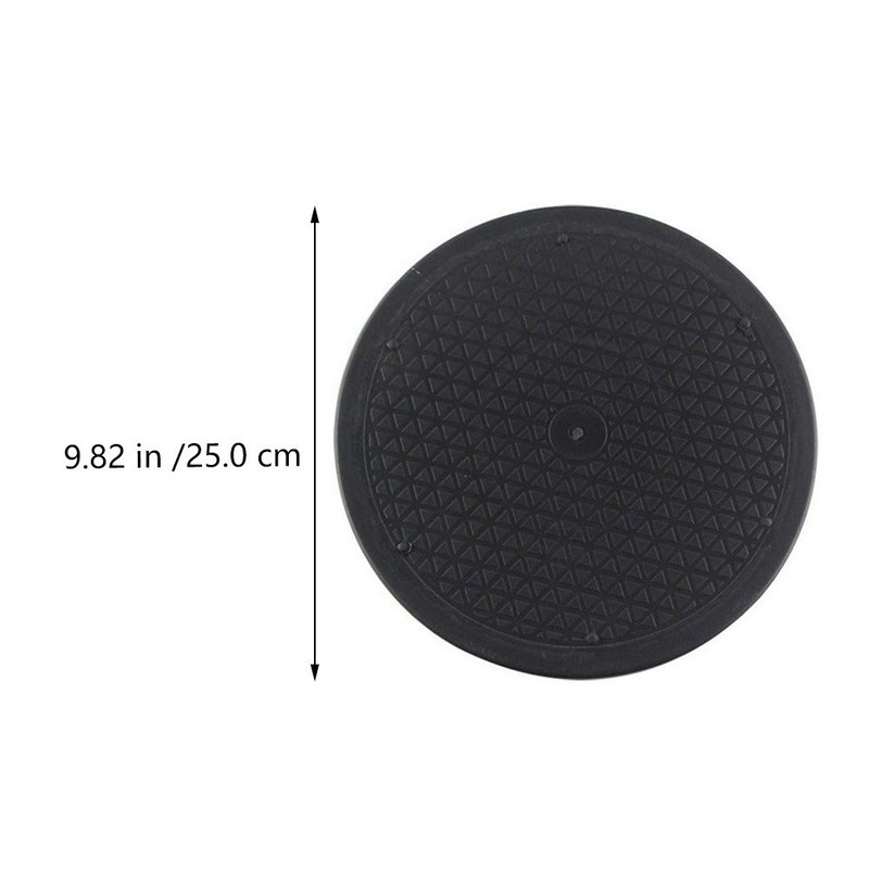 1Pc Rubber Table Turntable Rotating Information Sharing Turntable (Black) gallery