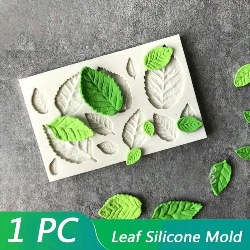 1PC Leaf Silicone Mold 3D Fondant DIY Pudding Chocolate Candy Dessert Fondant Ha gallery