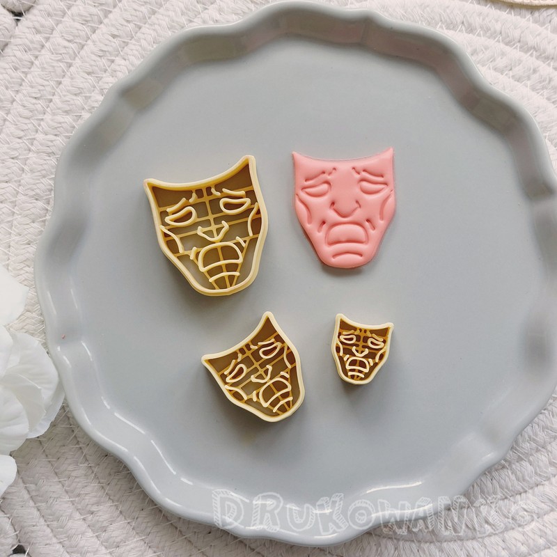 Mask Theater Stage Actor Art Polymer Clay Cutter For Earring Jewelry Making