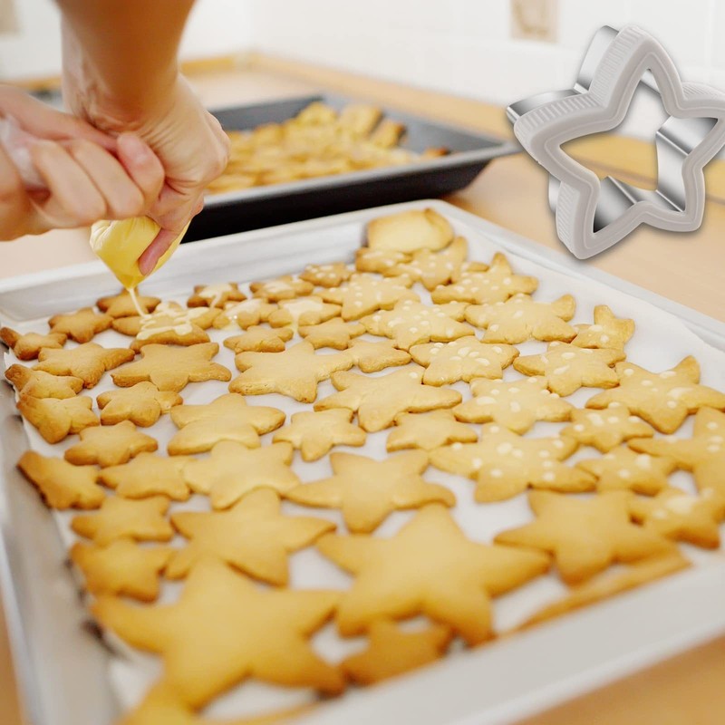 Star Cookie Cutters Set 9 Pieces Shaped Biscuit Fondant Cake Cheese Molds gallery