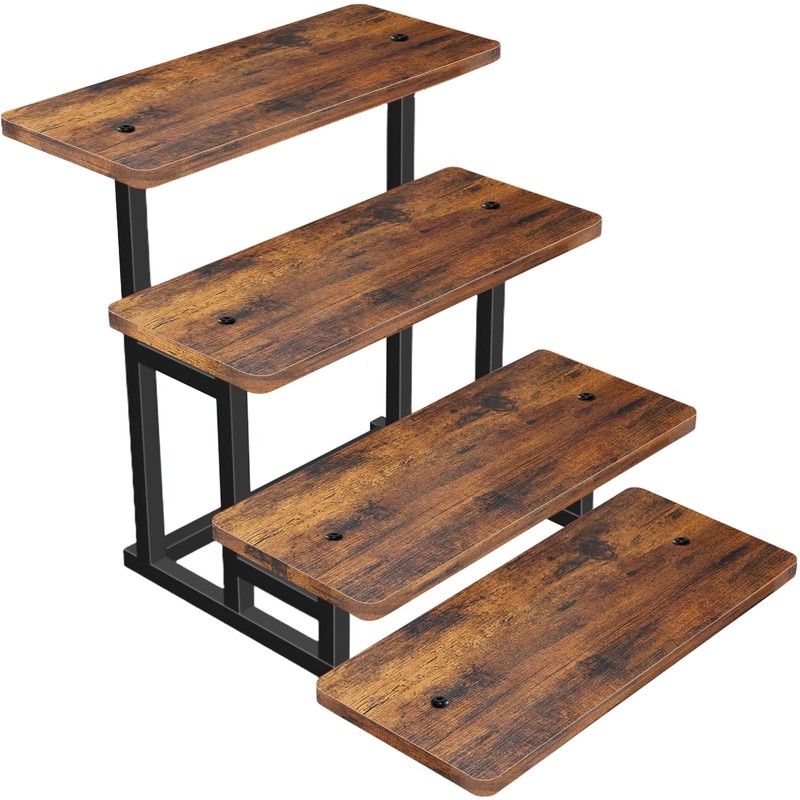 Cupcake Stand for 50 Cupcakes, 4 Tier Wooden Risers Display Stands Stepped De…