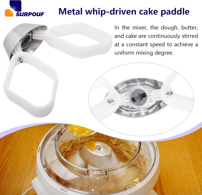 Cookie Paddles with Metal Whip Drive Compatible with Universal Mixers Nutrimill gallery