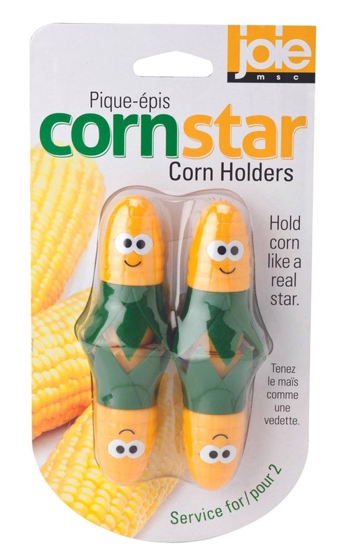 Joie Corn on the Cob Holders, 4 Piece Interlocking Set (Two Pair), Stainless ... gallery