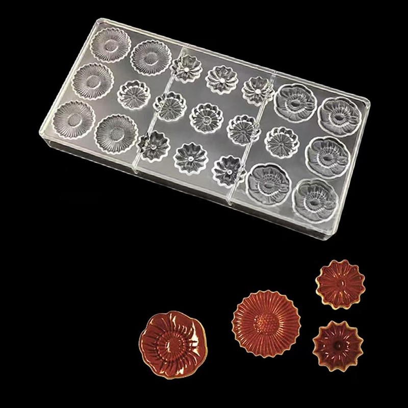 A Variety Of Flower Mold PC Hard Plastic Chocolate Mold Polycarbonate DIY