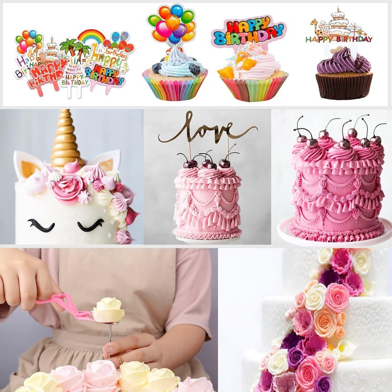 Cake Decorating Supplies Kit Tools 356pcs, Nifogo Baking Accessories Pink gallery