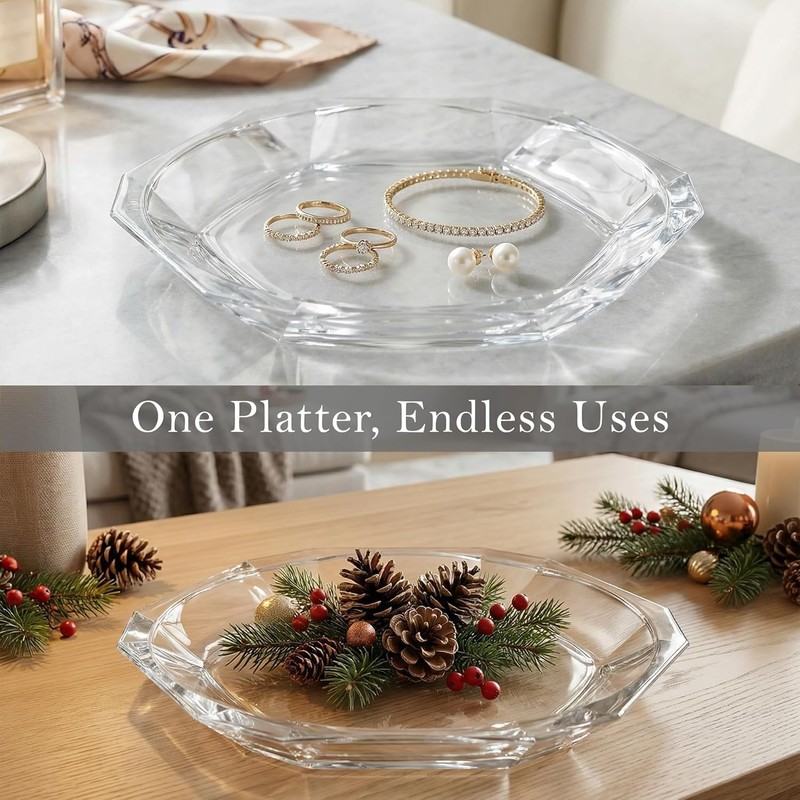 Patisserie Cake Glass Serving Platter 12” 30 cm – Elegant Clear Presentation gallery