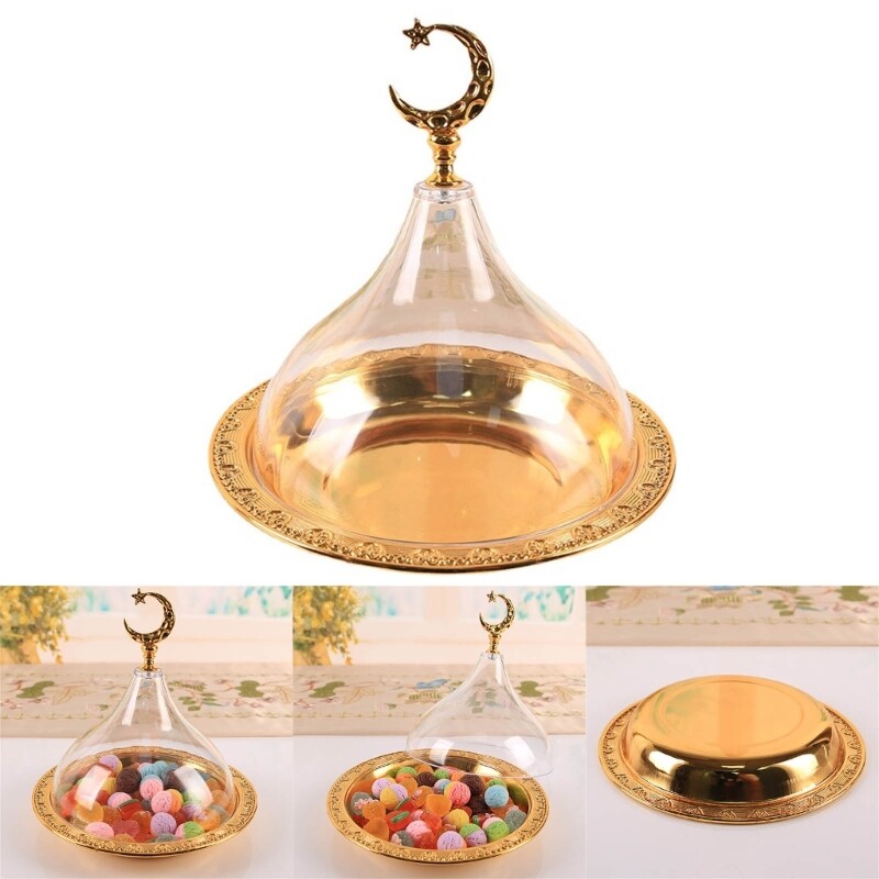 Cake Stand with Acrylic Lid Party Table Candy Dish Practical Dessert Snacks Tray gallery
