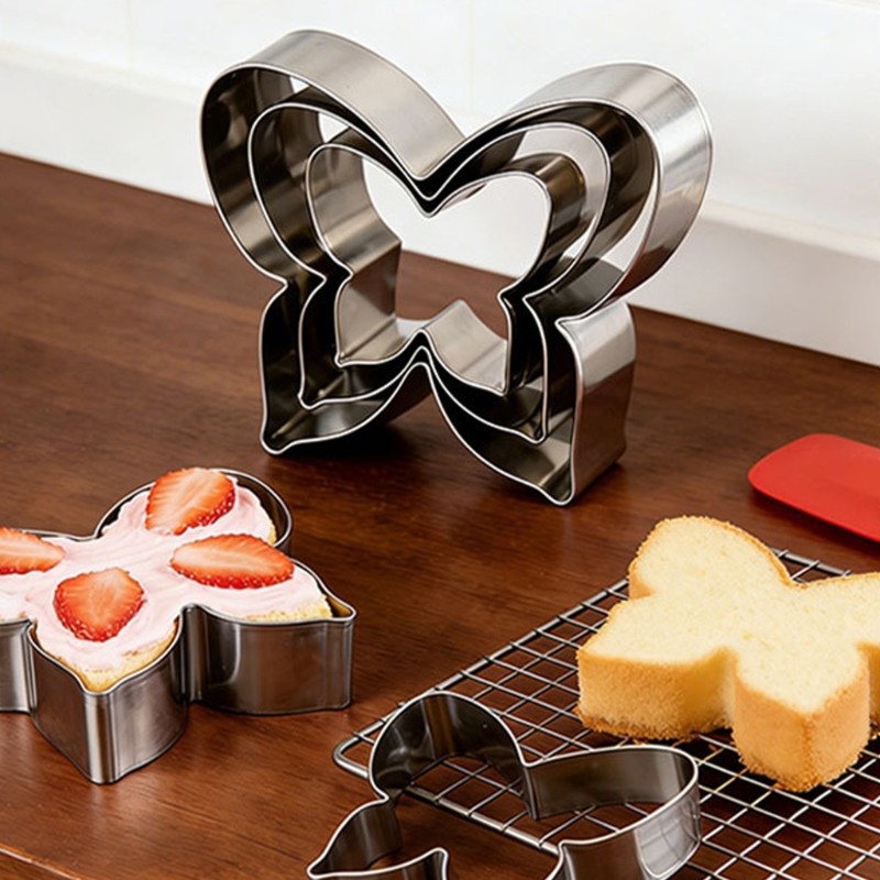 Butterfly Cake Cutter Molds Stainless Steel Mousse Rings For Precise Baking Tool gallery