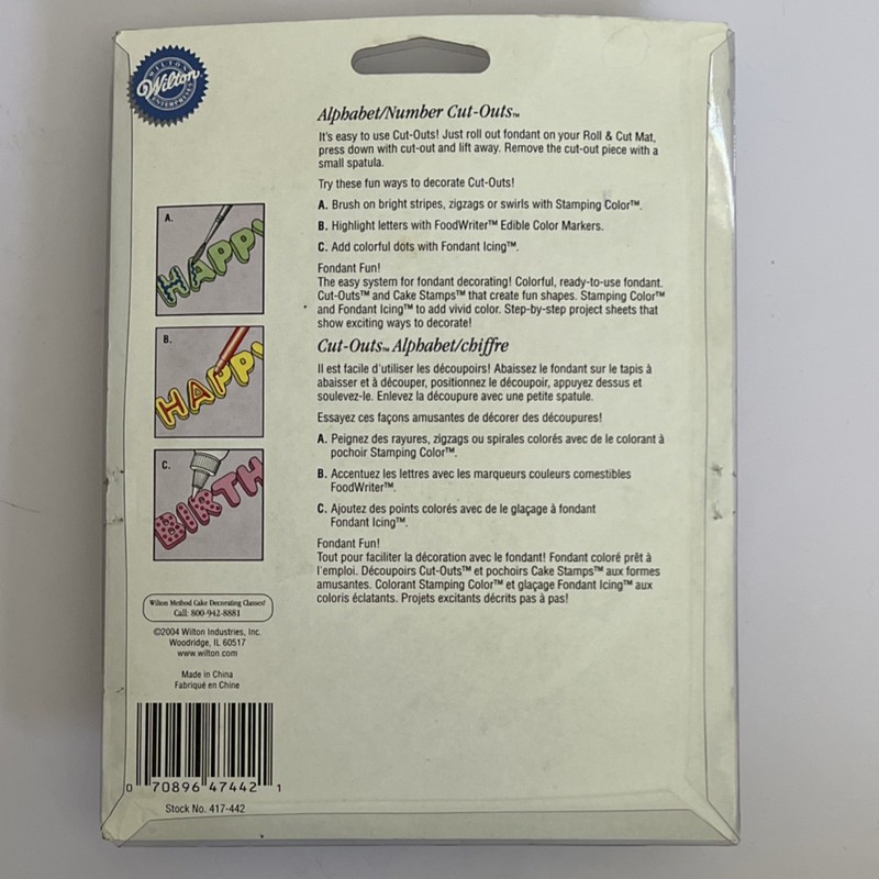 Wilton Alphabet & Number Metal Cut-Outs Set, Silver, 36-Piece 417-442 gallery