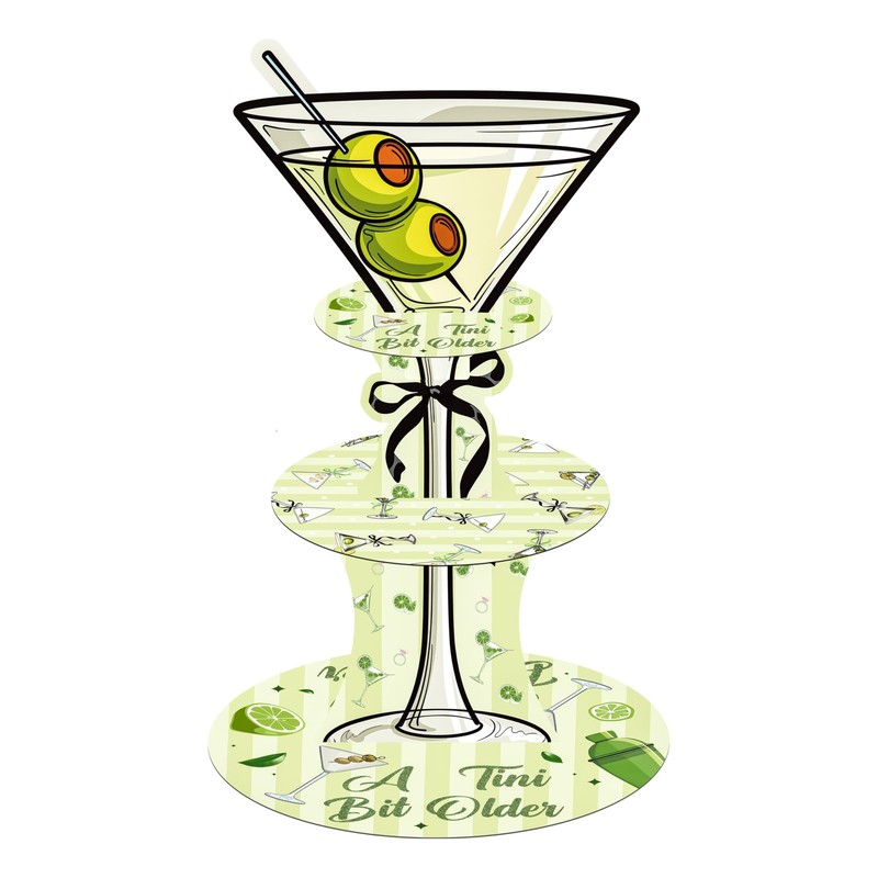 Martini Party Cupcake Stand for Martini Birthday Party Decoration 3 Tier A Ti…