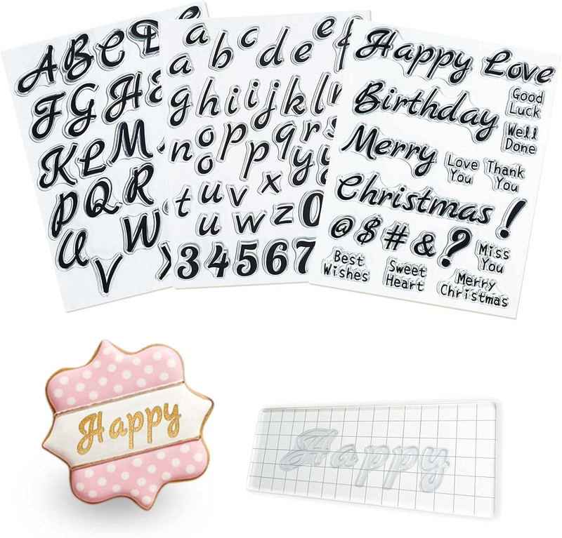 4 PCS Alphabet Letter Fondant Stamps for Biscuit Cake Cookie, Upgraded Food G... gallery