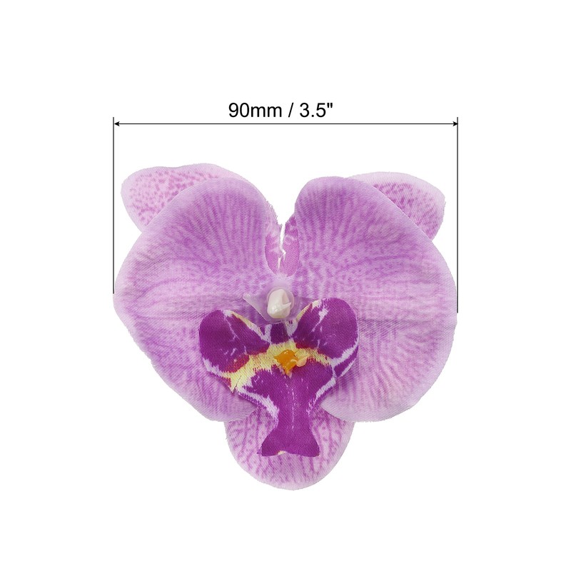 40Pcs 3.5" Artificial Silk Butterfly Orchid Flower Heads for DIY Light Purple gallery