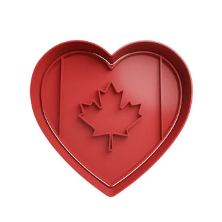 Canada Heart Countries Cookie Cutter Fondant Biscuit Baking Tool