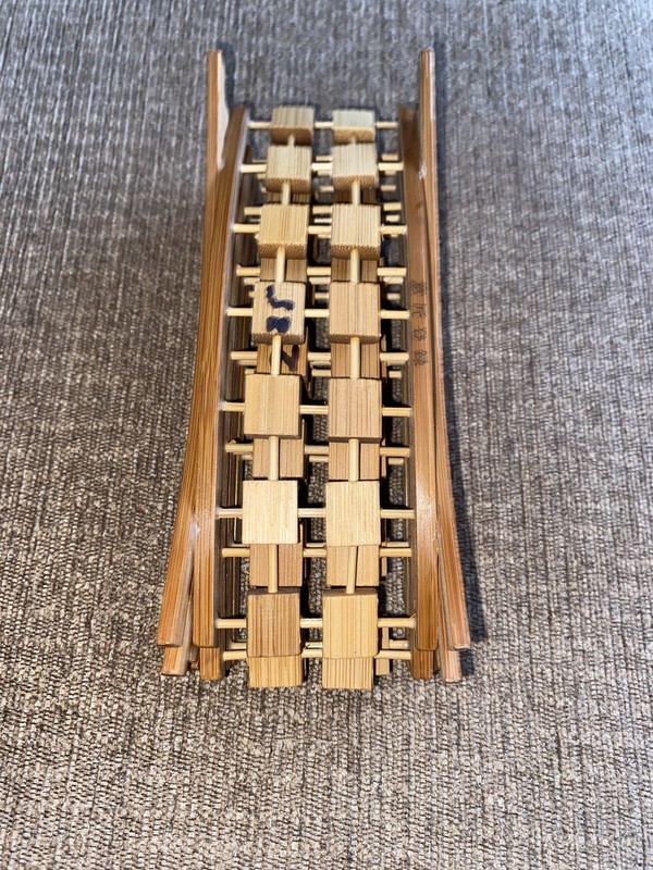 BAMBOO OSHIBORI TRAY HOLDER BOAT JAPAN SUSHI MEAL VINTAGE TOWEL HOLDER gallery
