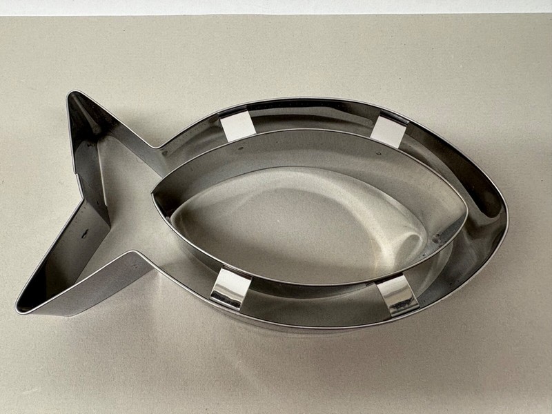 PUFF PASTRY CookieCutter Bentson West Designs 6″ Double Fish Stainless Steel NEW