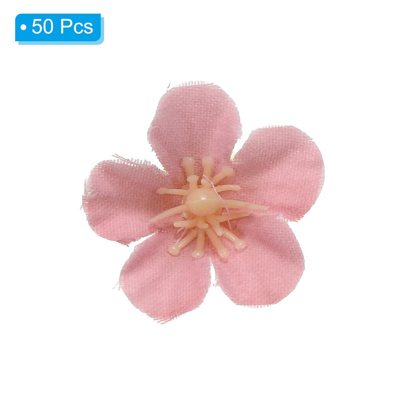 0.98" Artificial Cherry Flower Heads 50 Pack Pink gallery