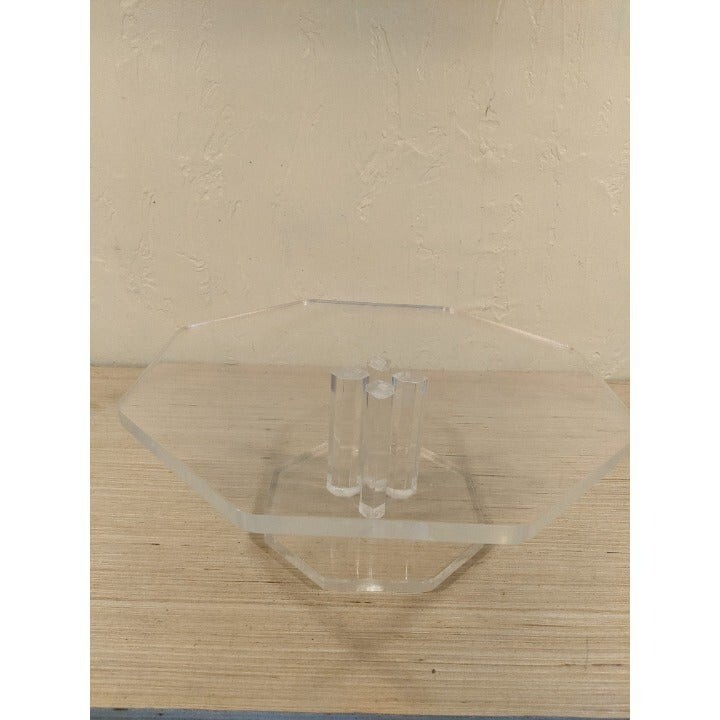 Vintage Octagon Lucite Cake Stand