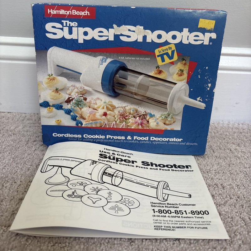 Hamilton Beach The Super Shooter Cordless Cookie Press And Food Decorator- White