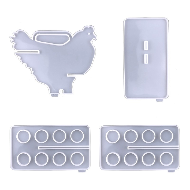 Egg Holder Tray Silicone Resin Molds 8 Cups Egg Storage Rack Molds for Resin