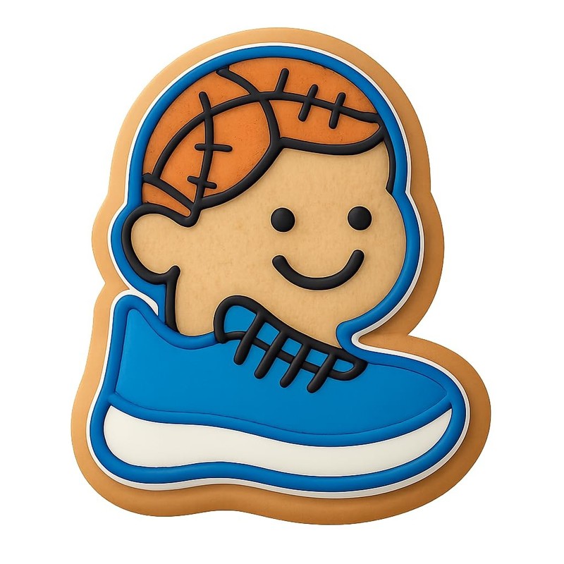 Patchwork Sneakerhead Cookie Cutter & Stamp, Fondant & Clay - 4x3.5 gallery