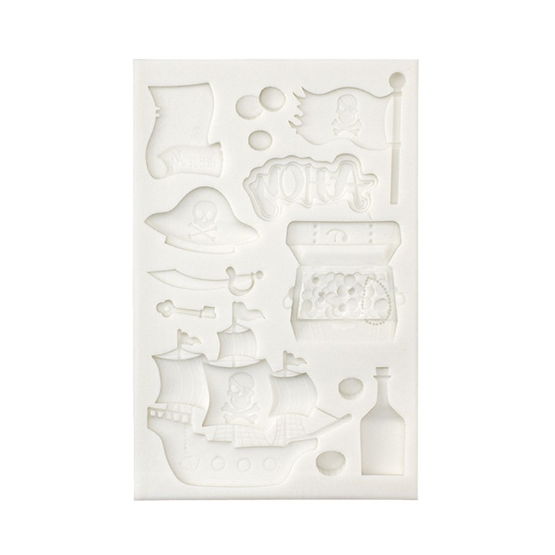 Pirate Treasure Box Theme Molds 3D Handmade Soap Craft Kitchen Baking Fond Tools