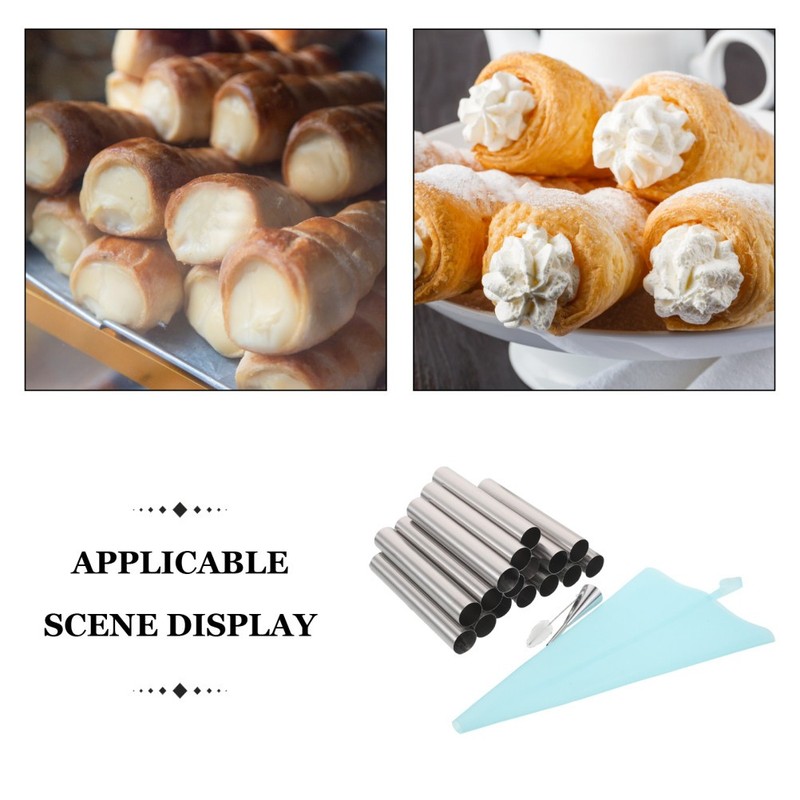 1 Set Stainless Steel Cannoli Mold Tubes | 4.7 Inch Long Cannoli Tubes Kits | gallery