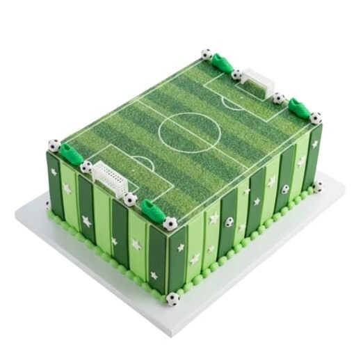 , Edible Field Cake Decoration, Edible Cake Toppers Decoration for Soccer