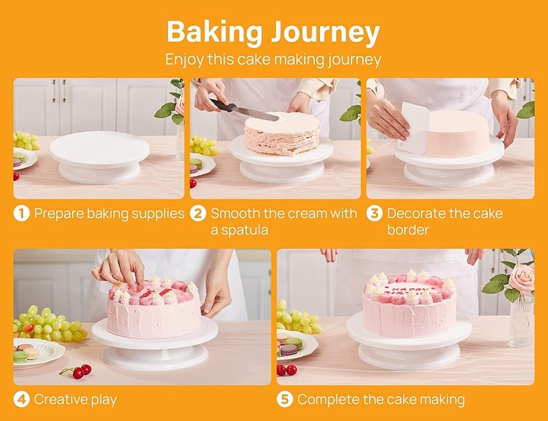Soporte Para Pasteles Plato Giratorio Para Pastel Rotating Cake Stand Turntable gallery