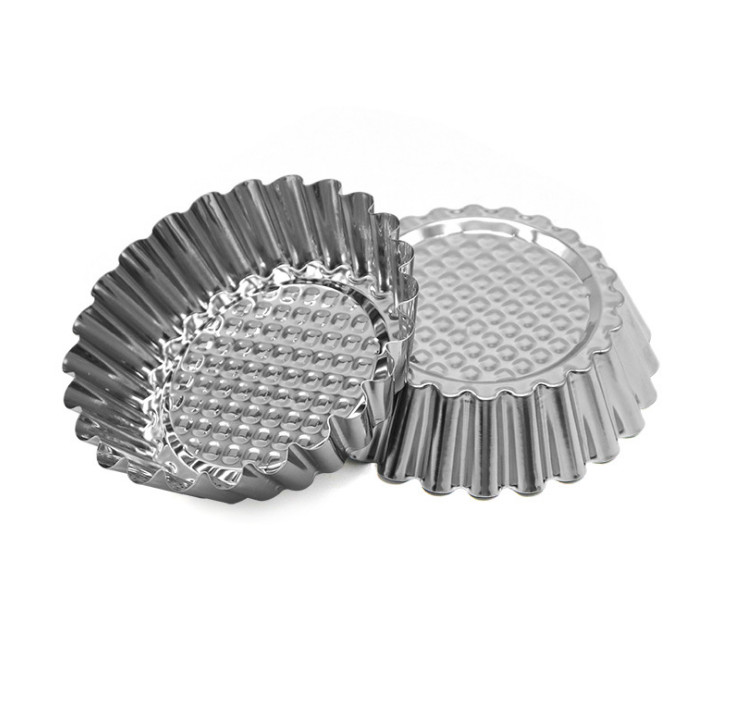 10pcs Egg Tart Molds Stainless Steel Cupcake Liners Baking Cup Reusable Mold gallery