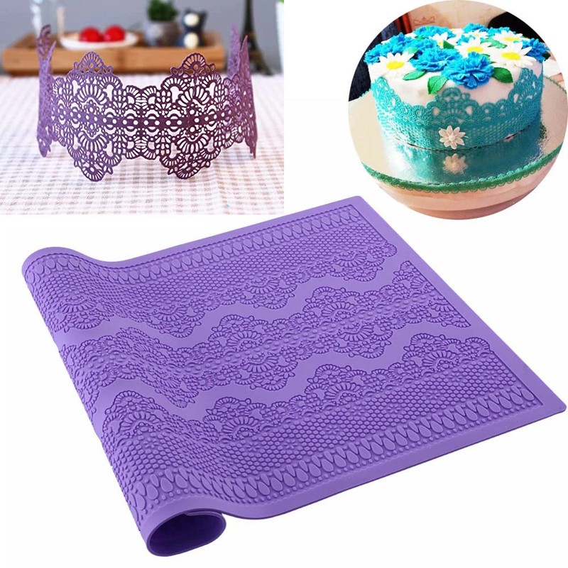 Wedding Fondant Sugar Mat Silicone Cupcake Decoration Baking Pad Mold gallery