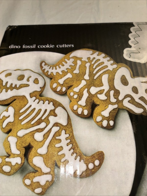 Fred & Friends DIG-INS Dinosaur Fossil Cookie Cutters Stampers Set 3 T-Rex Dino gallery