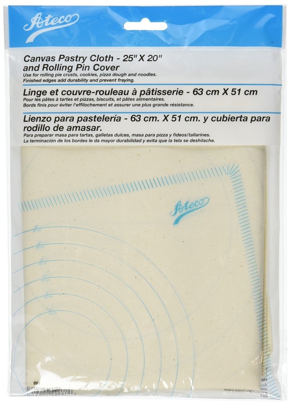 Pastry Cloth & Rolling Pin Cover Set, 25"x20", Off-White Baking Essential gallery