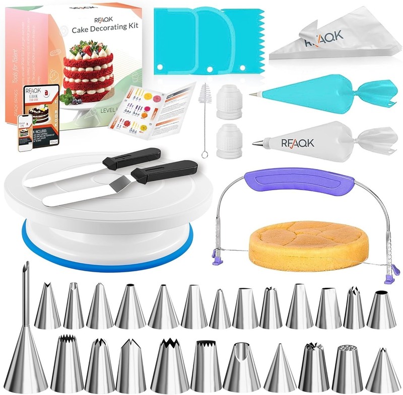 90PCs Cake Decorating Kit with Leveler, Baking Supplies Gift Includes Cake St... gallery