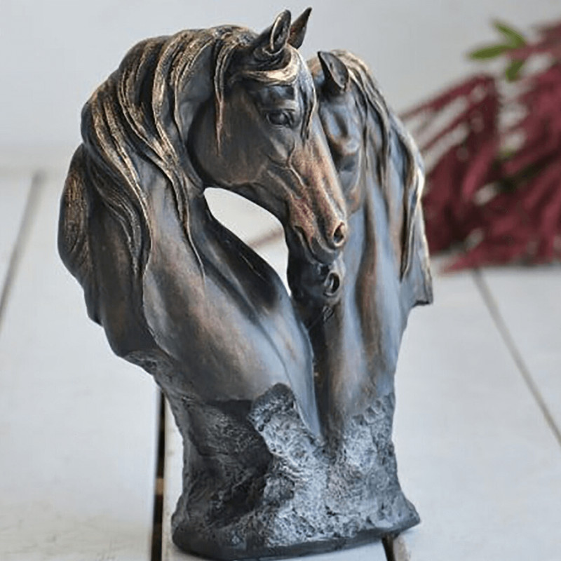 14 in Loving Horses mold Resin, plaster, soap, beeswax candle mold gallery
