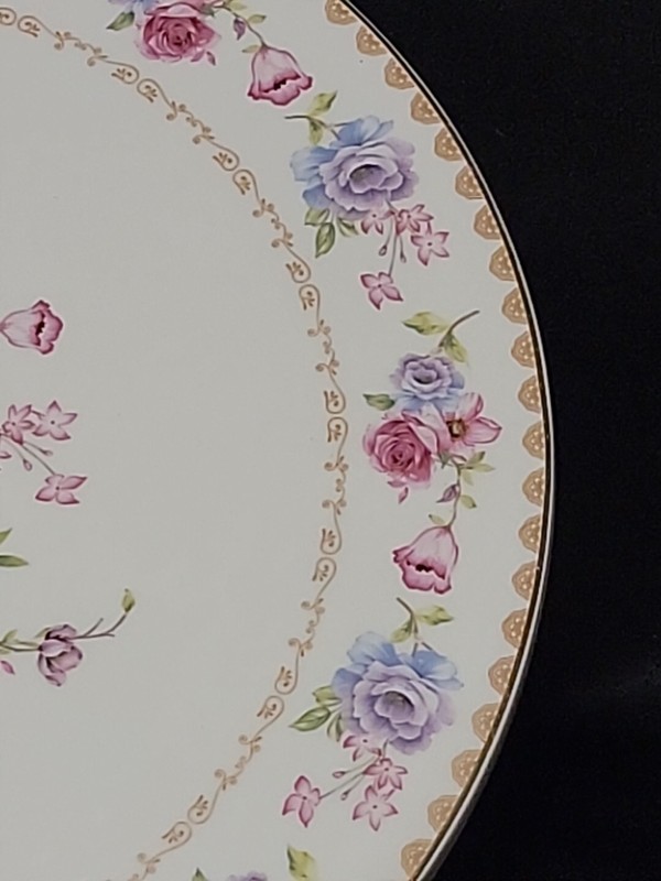 Grace Teaware Floral Bouquet Footed Cake Plate 11" x 4" NEW gallery