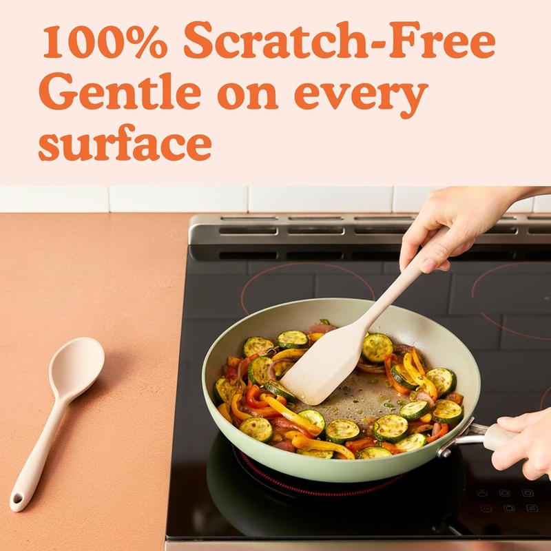 Non- Platinum Silicone Kitchen Utensil Set of 2 – Non-Scratch Cooking gallery
