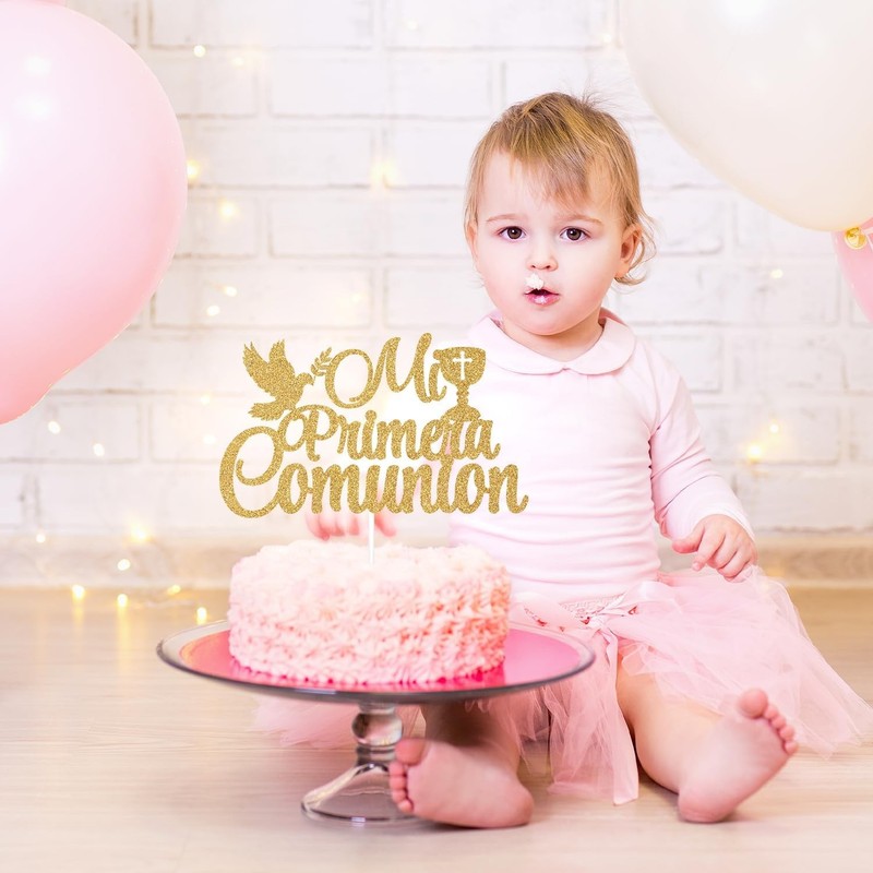 Mi Primera Comunion Cake Topper, Cross Spanish My Baptism/First Holy Communion gallery