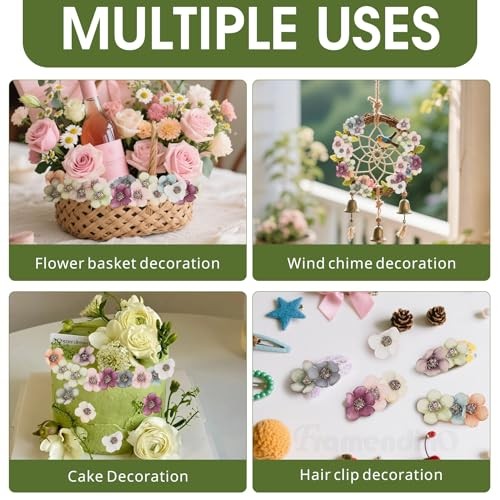 Faux Flower Heads Mini Artificial Silk Flowers Daisy Small 50 Pack Style a gallery