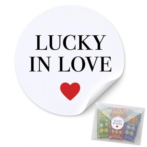 Lucky in Love Favor Stickers: 120 Wedding Envelope Seals - Matte Paper gallery