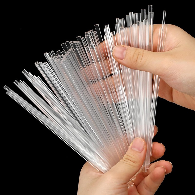 100 Pcs 6" Flat Clear Sticks for Cake Toppers Acrylic Candy Cake Pops Sticks gallery