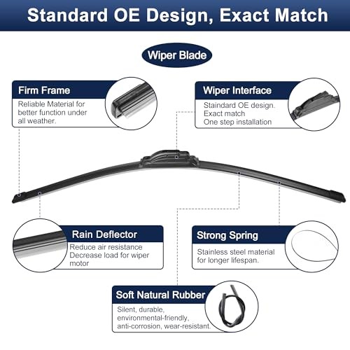2pcs 26"+23" Silicone Front Windshield Wiper Blade for Honda Civic Hatchback gallery